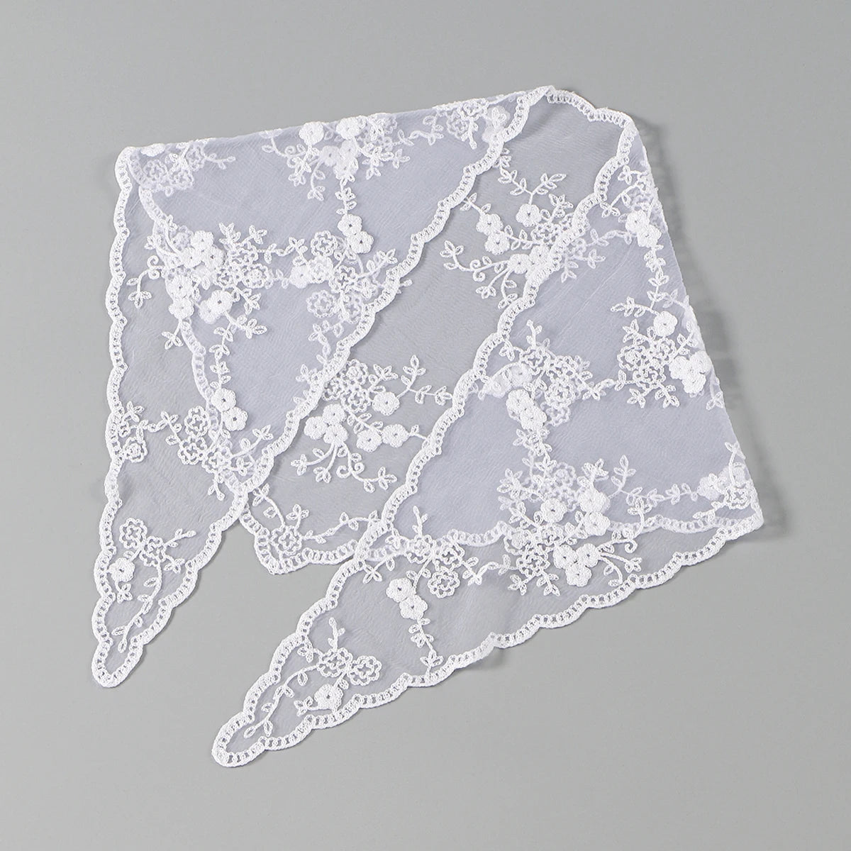 Gothic Whimsigoth Hippie Goth Embroidered Lace Scarf Bandana