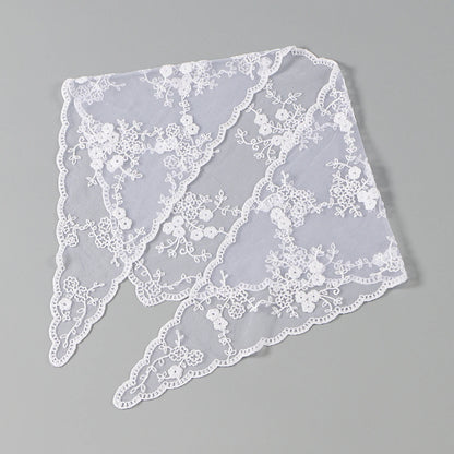 Gothic Whimsigoth Hippie Goth Embroidered Lace Scarf Bandana