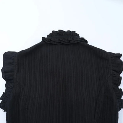 Gothic Classic Slim Wasit Shirt Blouse Top