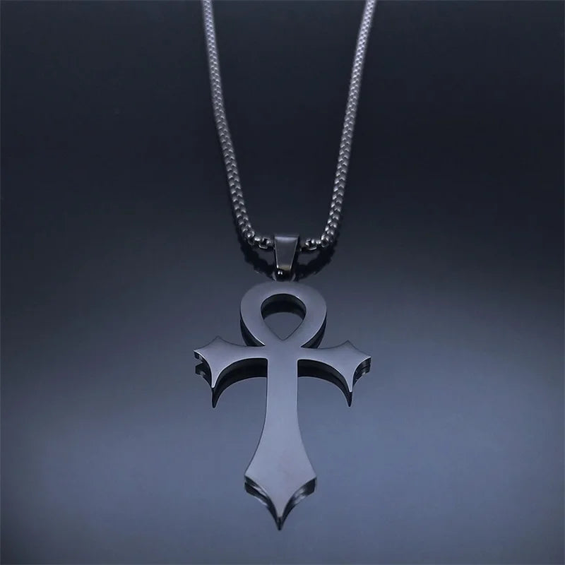 Gothic Egyptian Cross Ankh Pendant Necklace