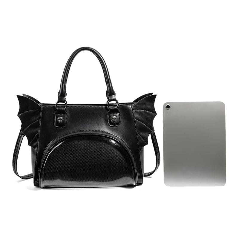 Gothic Alt Goth Bat Wings Crossbody Bag Handbag