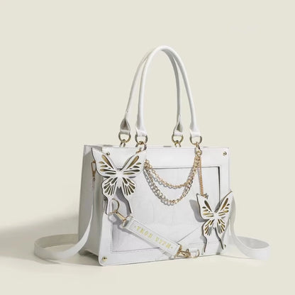 Gothic Y2K Alt Goth Butterfly Spider Web Letter Chain Handbag Lolita Shoulder Bag (available in 6 colors)