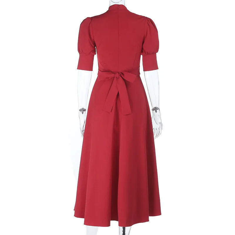 Gothic Vintage Red Pearl Cosplay Dress