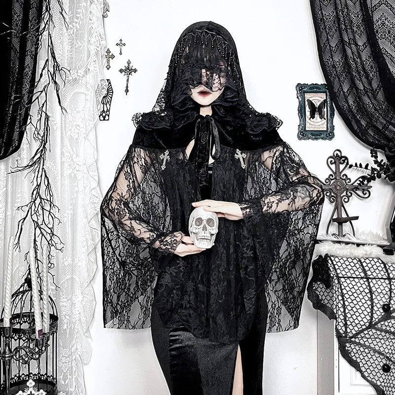 Gothic Victorian Lace Cloak