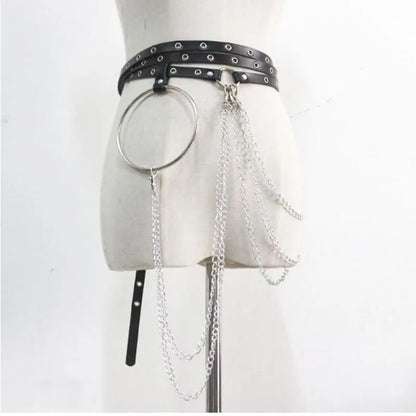 Gothic Multilayer Grommet O-Ring Chain Belt