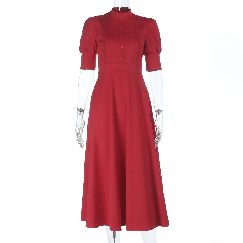 Gothic Vintage Red Pearl Cosplay Dress