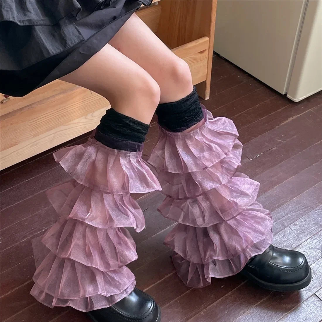 Gothic Punk Y2K Lace Ruffles Over The Knee Leg Warmers Harajuku (available in 6 colors)