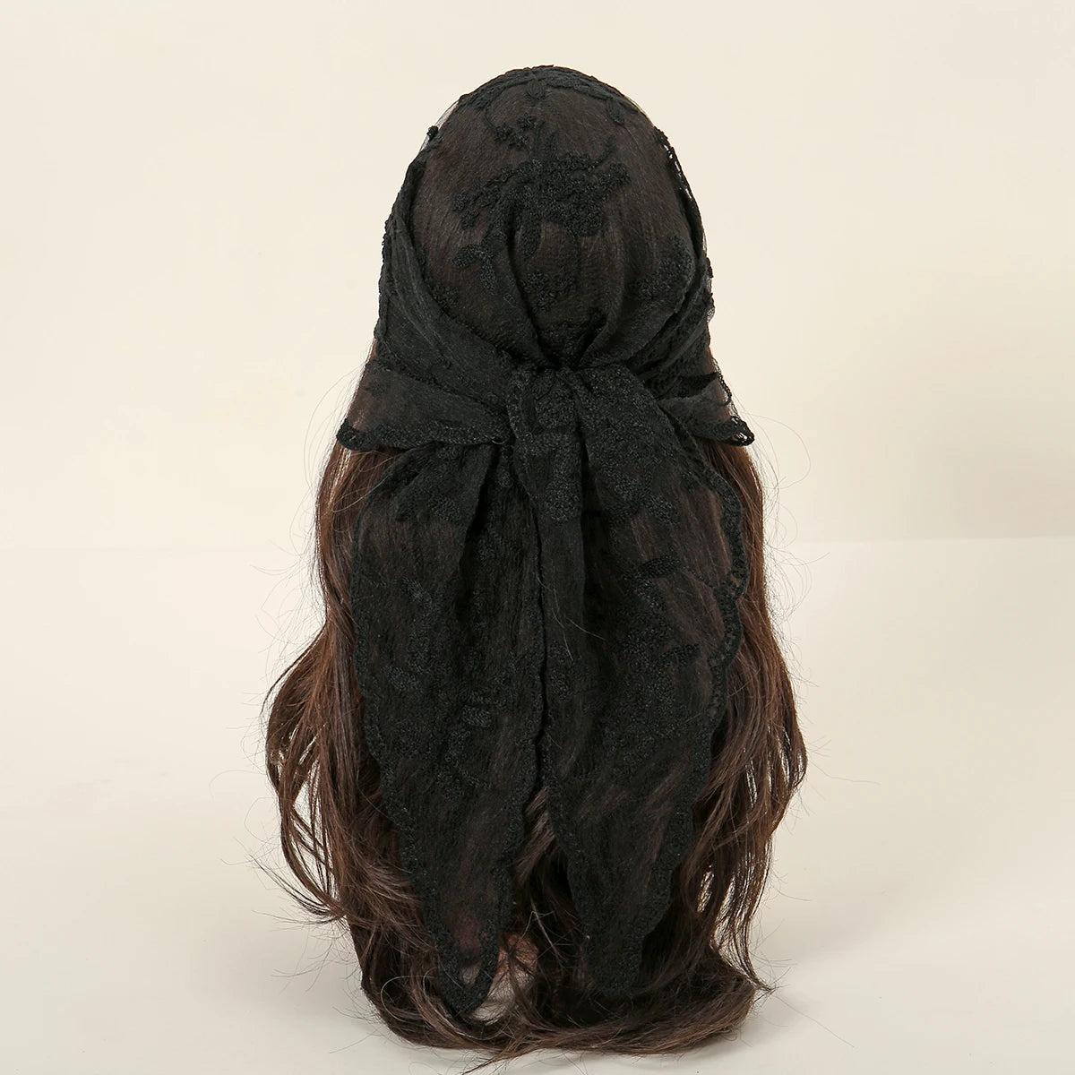 Gothic Whimsigoth Hippie Goth Embroidered Lace Scarf Bandana