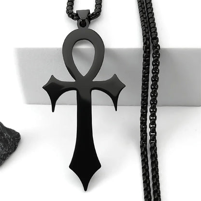 Gothic Egyptian Cross Ankh Pendant Necklace