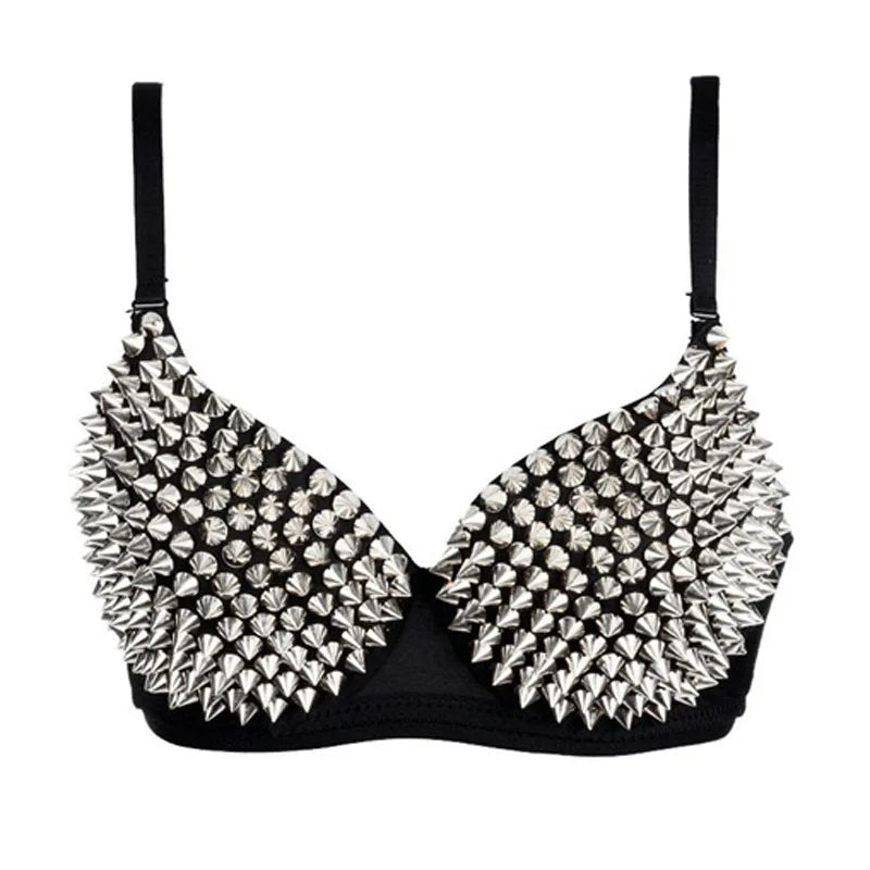 Gothic Alt Goth Spikes Rivets Bralette Bra Top (available in 4 colors)