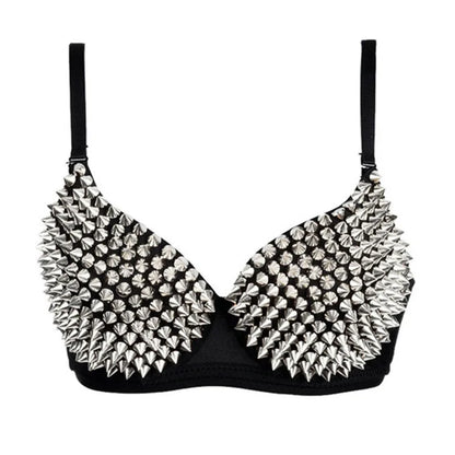 Gothic Alt Goth Spikes Rivets Bralette Bra Top (available in 4 colors)