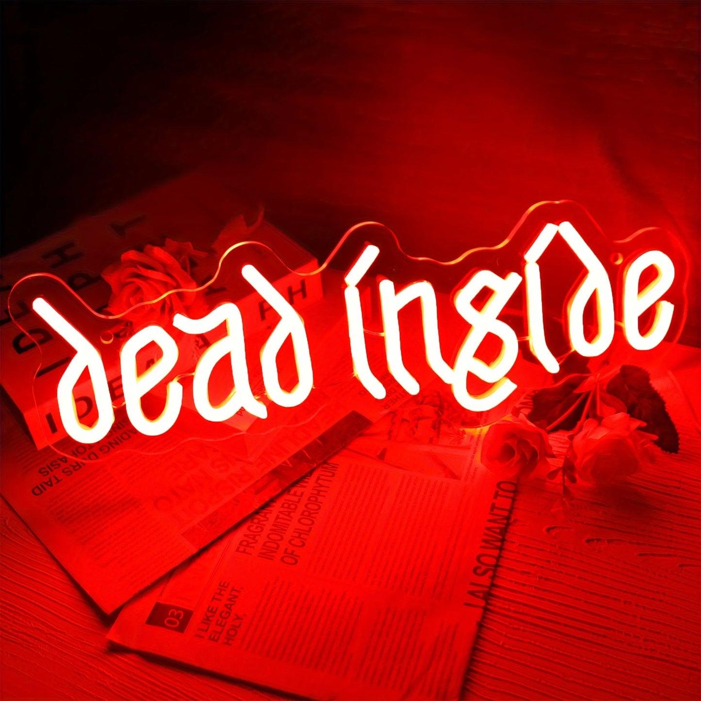 DEAD INSIDE Gothic LED Neon Light Wall Decor Sign