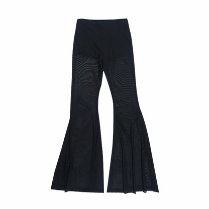 Gothic Alt Goth See Through Sheer Flare Pants