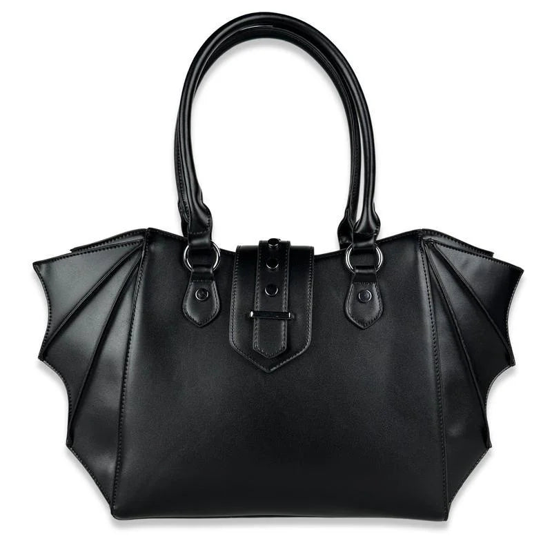 Gothic Alt Goth Large Bat Wings Tote Shoulder Crossbody Bag (available in 2 colors)