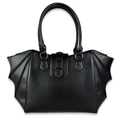 Gothic Alt Goth Large Bat Wings Tote Shoulder Crossbody Bag (available in 2 colors)