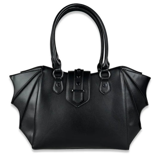 Gothic Alt Goth Large Bat Wings Tote Shoulder Crossbody Bag (available in 2 colors)
