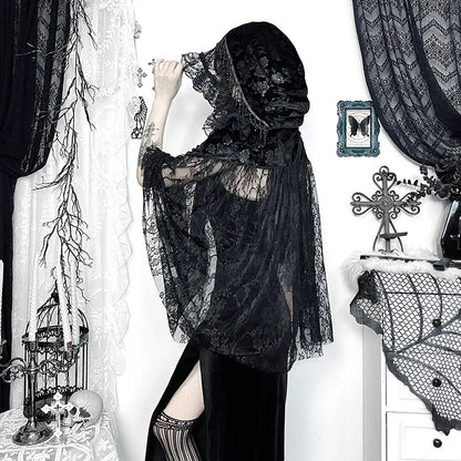 Gothic Victorian Lace Cloak