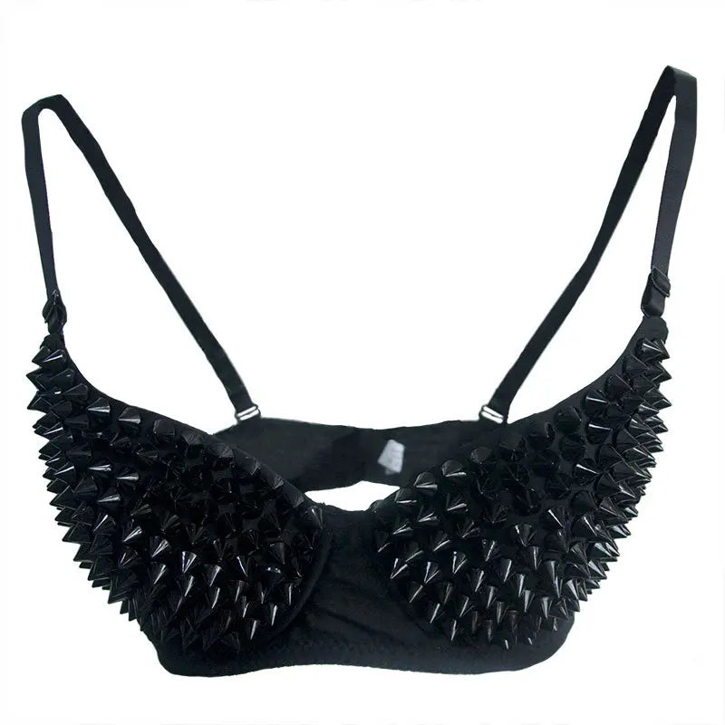 Gothic Alt Goth Spikes Rivets Bralette Bra Top (available in 4 colors)