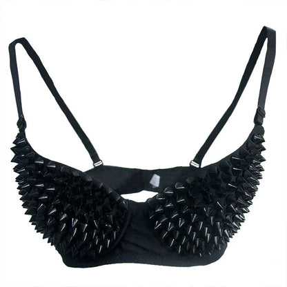 Gothic Alt Goth Spikes Rivets Bralette Bra Top (available in 4 colors)