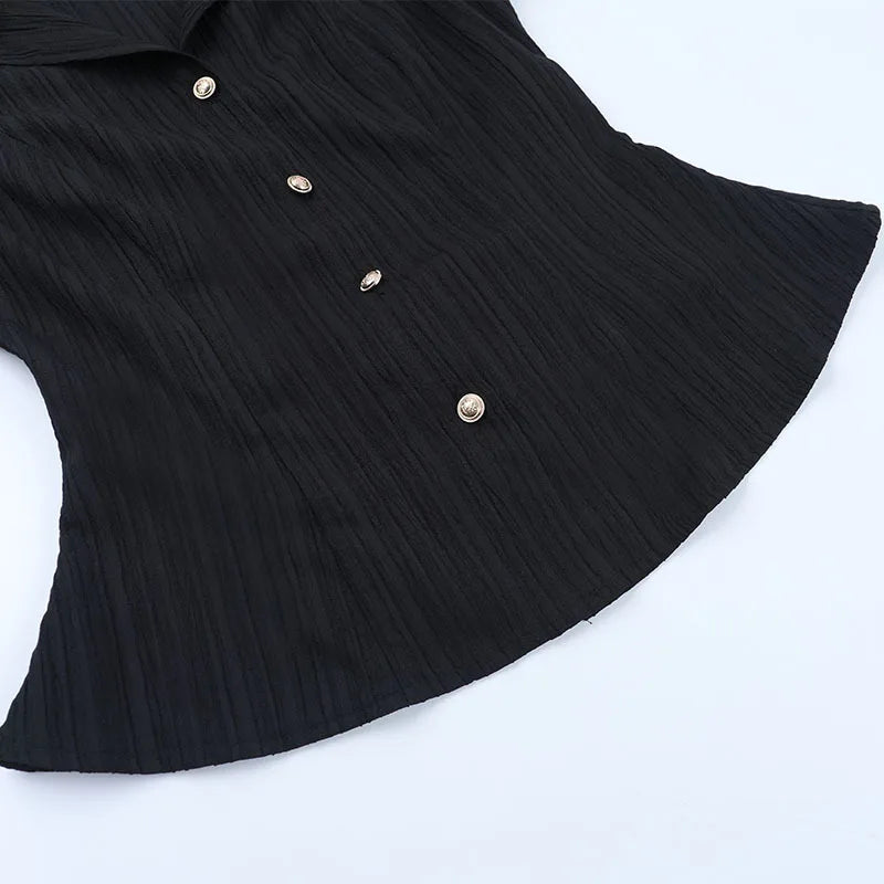 Gothic Classic Slim Wasit Shirt Blouse Top