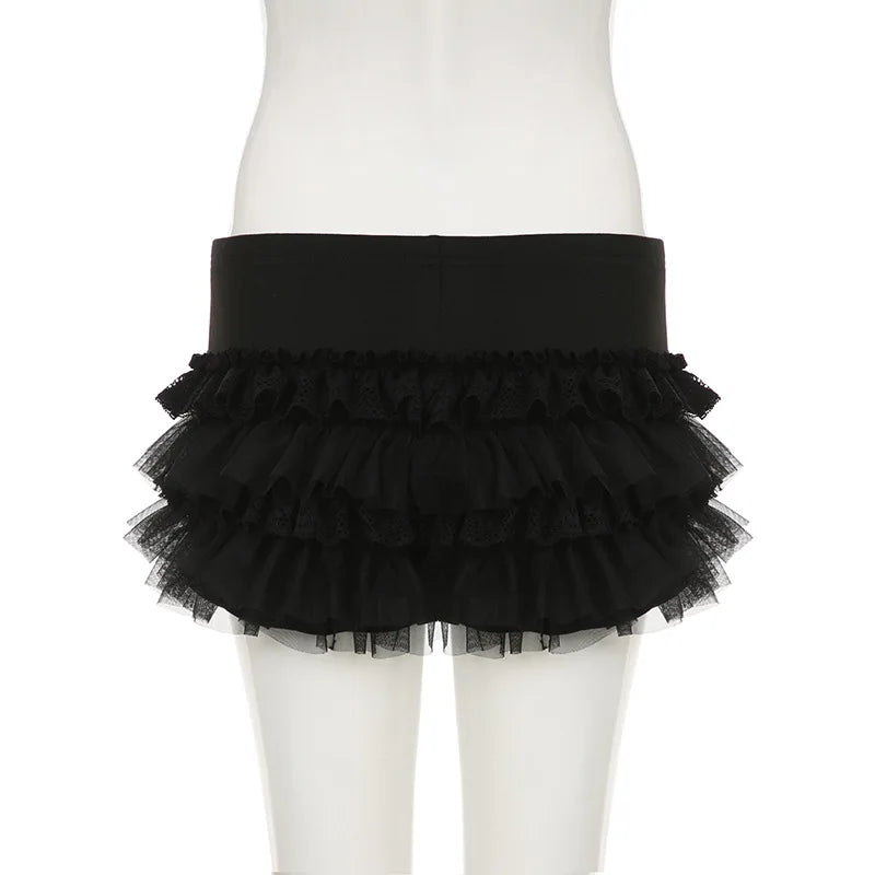 Gothic Lace Ruffles Lolita Bloomers Mini Shorts (available in 2 colors)