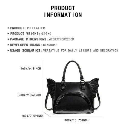 Gothic Alt Goth Bat Wings Crossbody Bag Handbag
