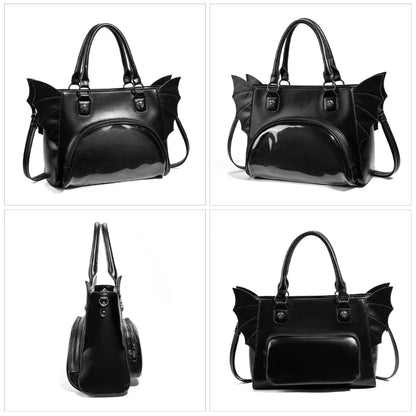 Gothic Alt Goth Bat Wings Crossbody Bag Handbag