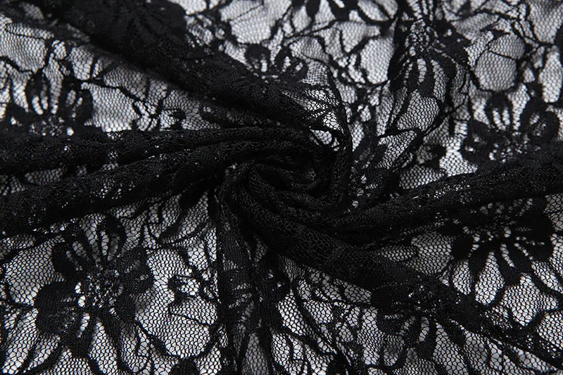 Gothic Vampire Goth Off Shoulder Lace Long Sleeves Irregular Hem Layered Dress