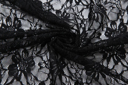 Gothic Vampire Goth Off Shoulder Lace Long Sleeves Irregular Hem Layered Dress