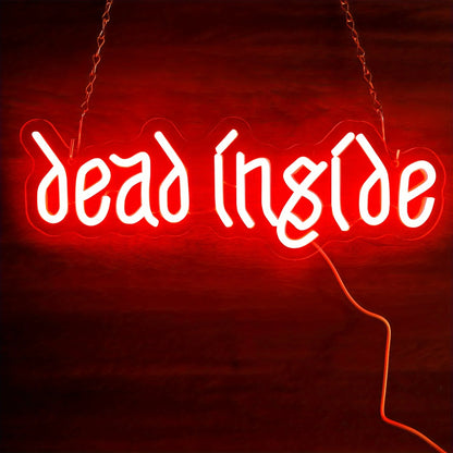 DEAD INSIDE Gothic LED Neon Light Wall Decor Sign