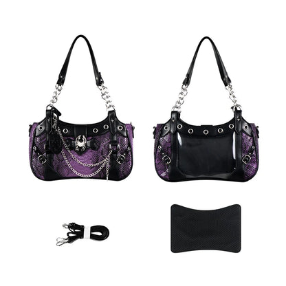 Gothic Y2K Harajuku Alt Goth Spider Chain Hand Bag Crossbody