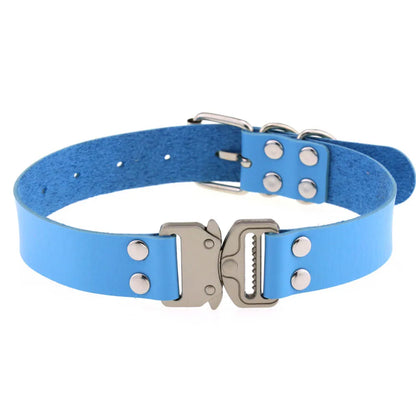 Gothic Punk Harajuku Buckle Choker Necklace (available in 7 colors)