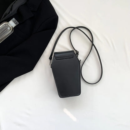 Gothic Cross Coffin Shaped PU Leather Crossbody Bag