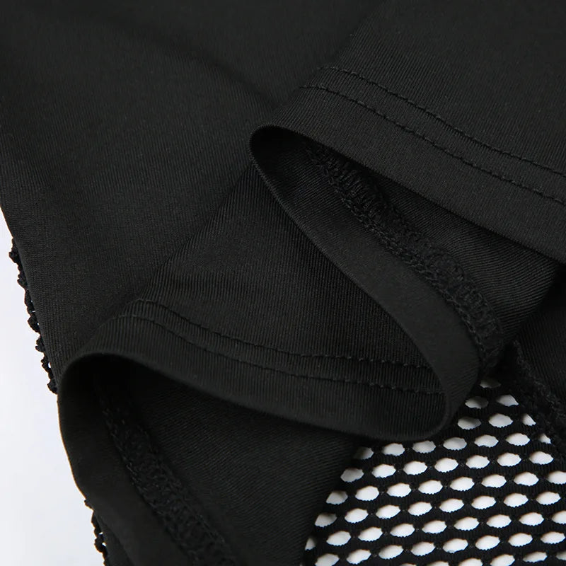 Gothic Fishnet Grommet Long Sleeve Top – ROCK 'N DOLL