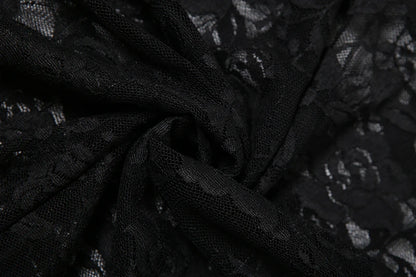Gothic Lace Jacquard Patchwork Summer Spaghetti Strap Long Dress
