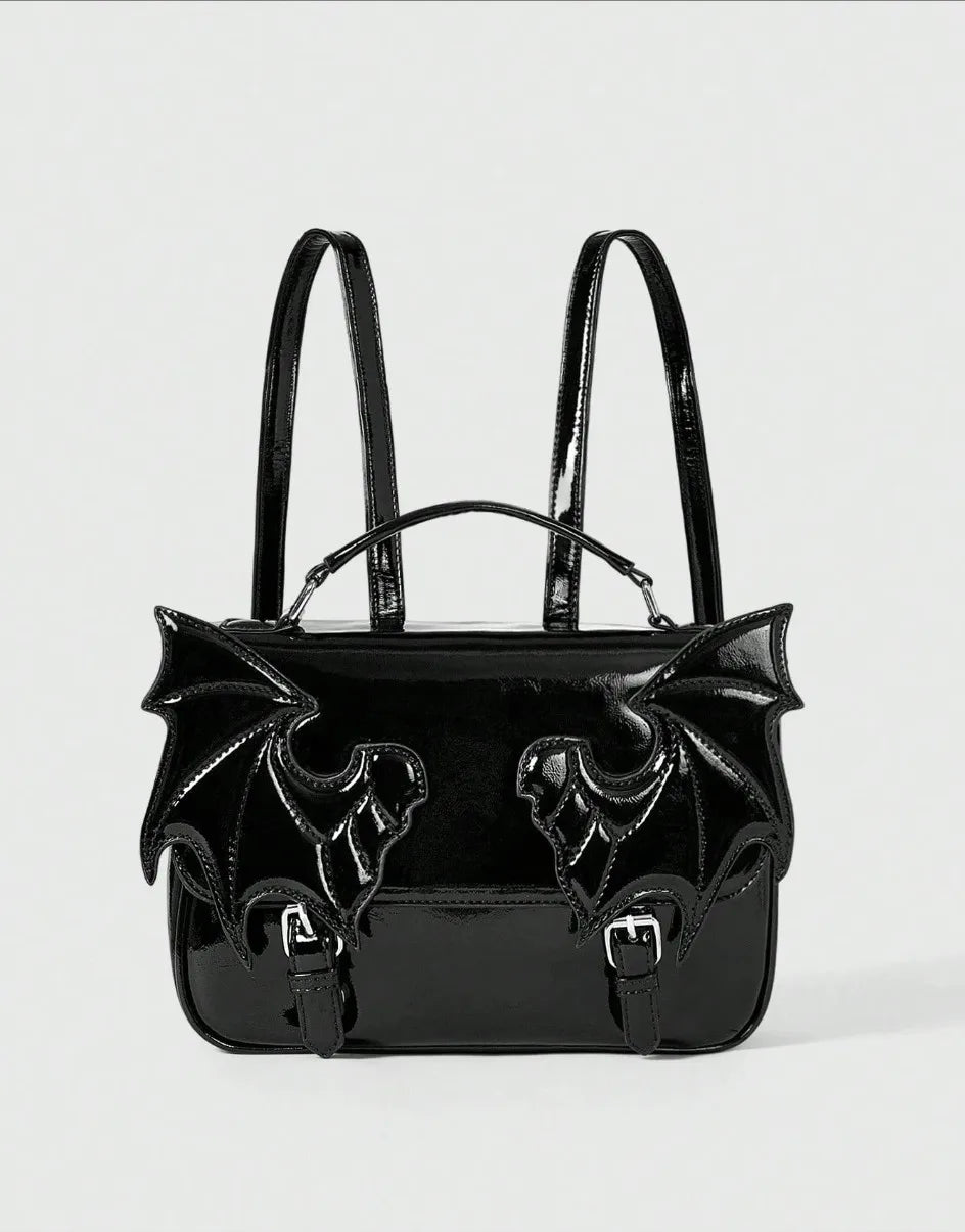 Gothic Alt Goth Bat Wings Backpack Bag