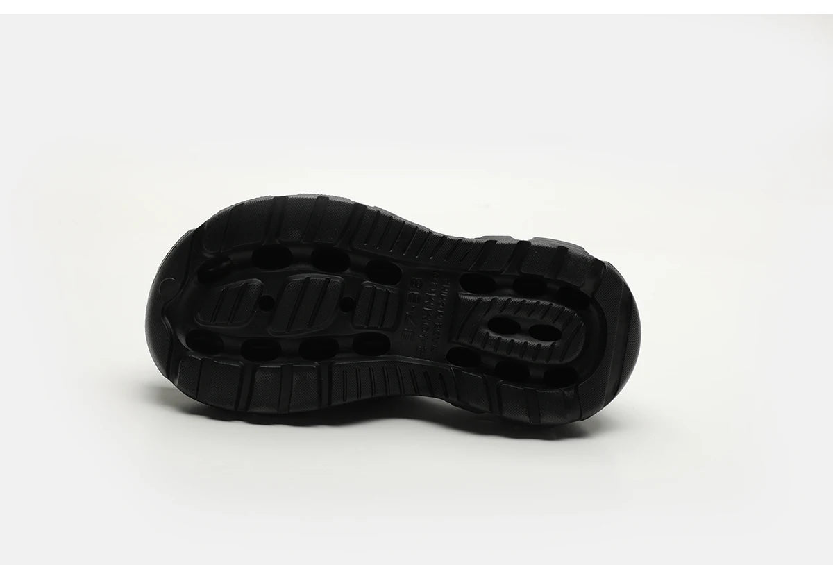Gothic Alt Goth Cross Outdoor Platform Slippers Sandals (available in 3 colors)