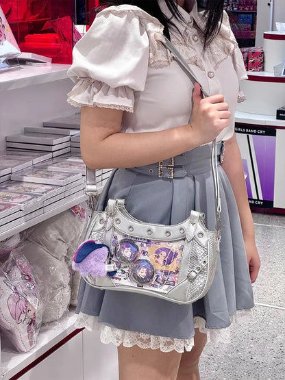 Gothic Y2K Harajuku Alt Goth Spider Chain Hand Bag Crossbody Bag