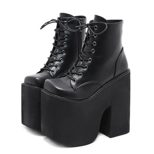 Gothic Alt Goth Lace Up Extreme Platform Ankle Boots
