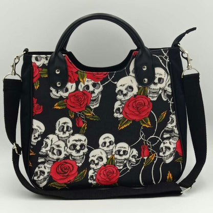 Gothic Skulls and Roses Halloween Bag