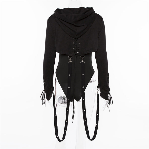 Gothic Hoodie Bolero with Straps