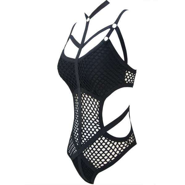 Gothic Fishnet Bodysuit (Available in size XS to 5XL)