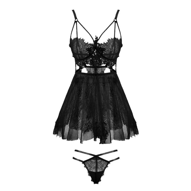 Lacy Black Lingerie Set — Holy Thrift