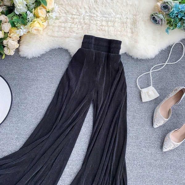 Gothic Fishtail Wide Leg Flare Pants Trousers