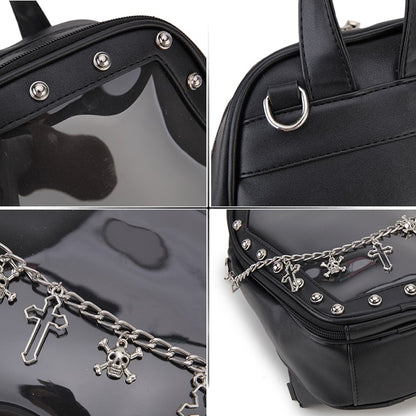 Gothic Punk Coffin Shaped Backpack Shoulder Bag