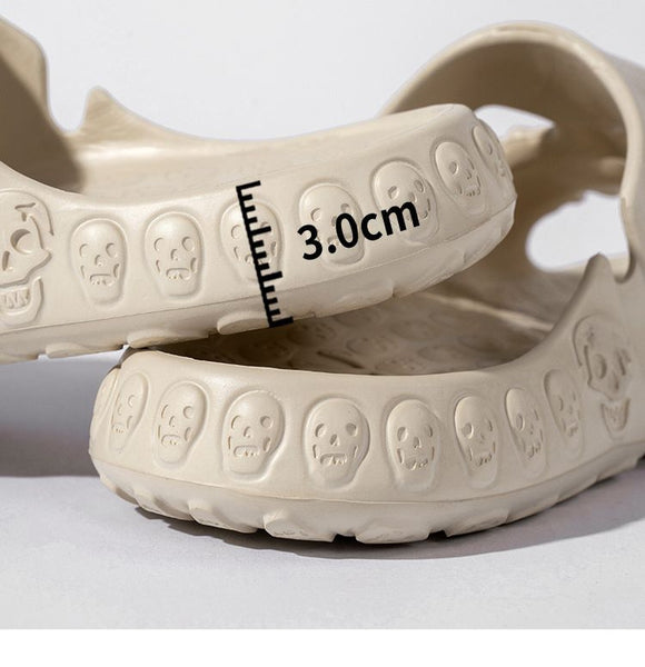 Gothic Skull Design Slippers Slides