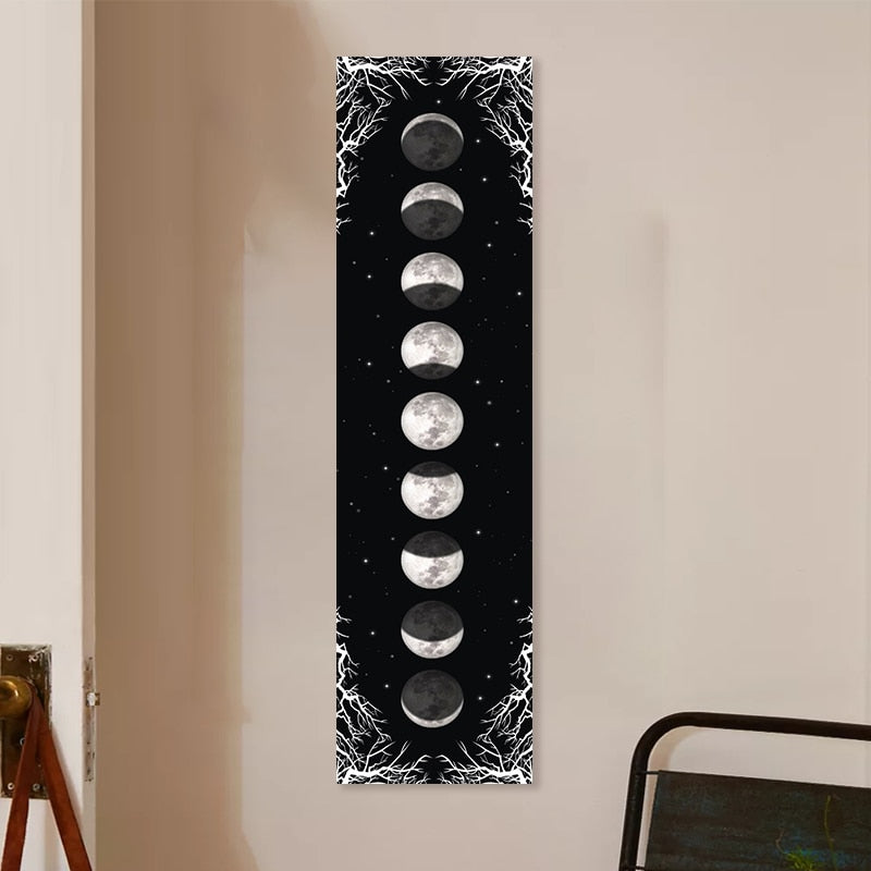 Gothic Moon Phases Hanging Wall Decor Tapestry