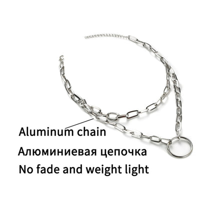 Gothic Grunge Chain O-Ring Necklace