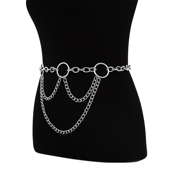 Gothic Chain O-Ring Waist Belt
