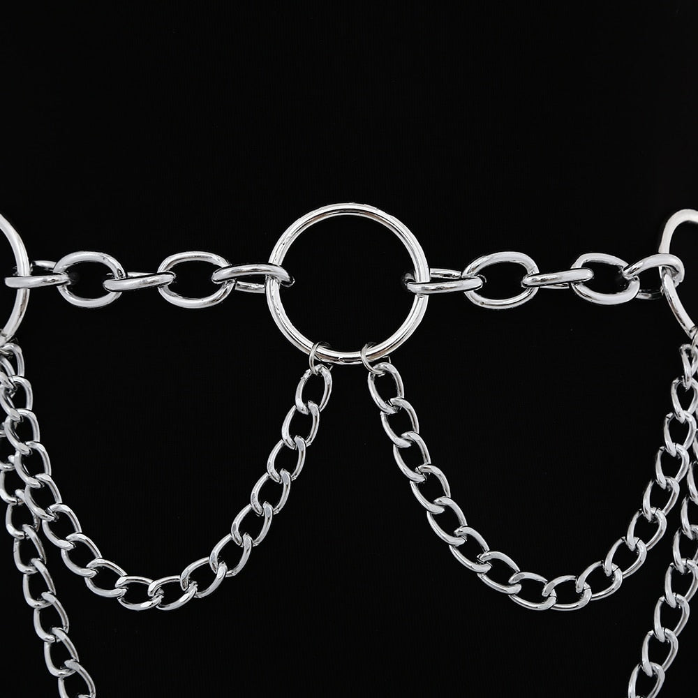 Gothic Chain O-Ring Waist Belt